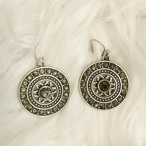 American Eagle Silver Medallion Earrings